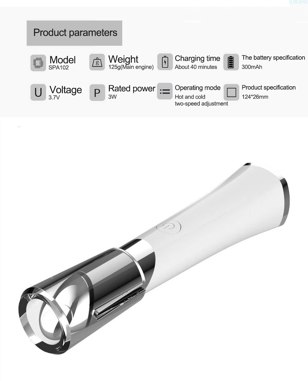 Beauty Eye Massager USB Oppladbar Facial Massager Hudpleieenhet Detaljer